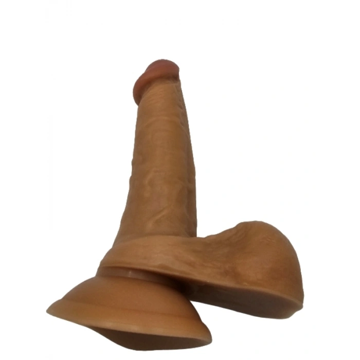 VipMarketim Gerçekçi Testisli Melez Dildo 18 cm