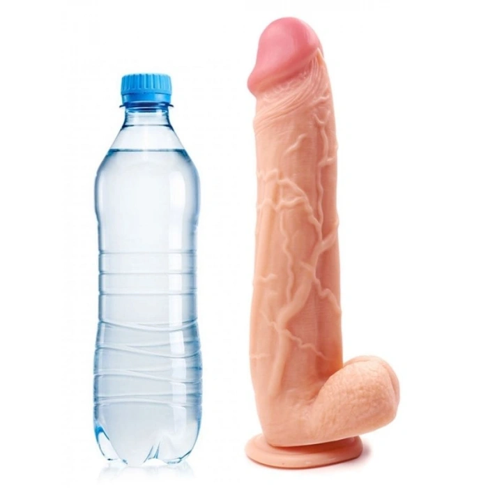 VipMarketim Gerçekçi Vantuzlu Testisli Dildo 24cm