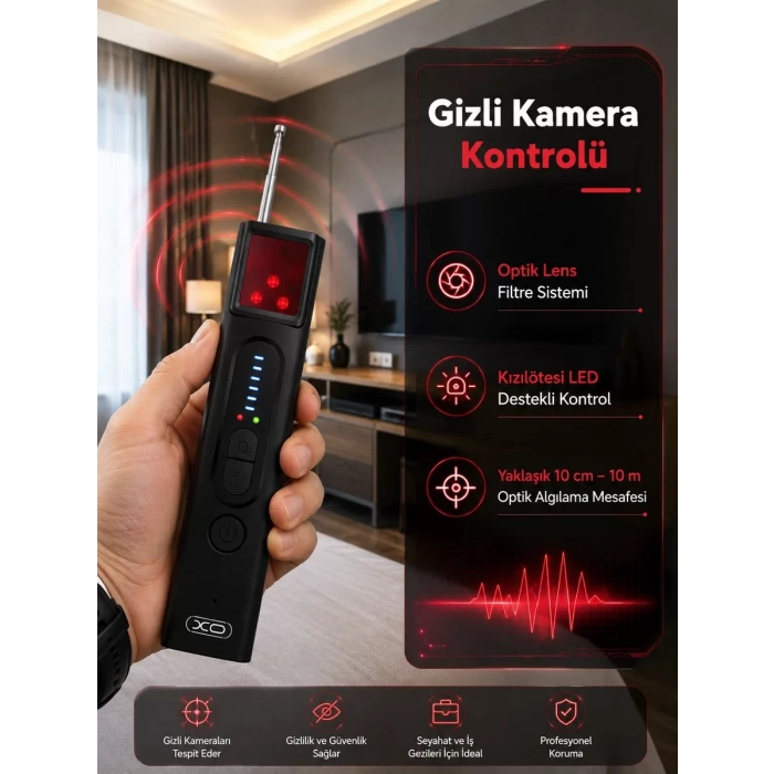 VipMarketim Gizli Kamera GPS ve RF Sinyal Tespit Cihazı