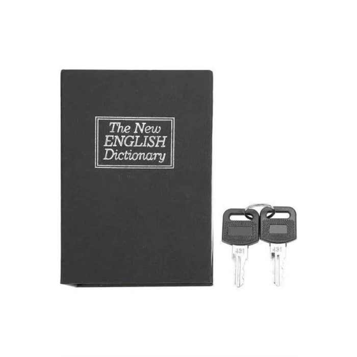 VipMarketim Gizli Kasa Kilitli Sözlük Görünümlü 18cm Gizli Kasa Büyük Boy Anahtarlı