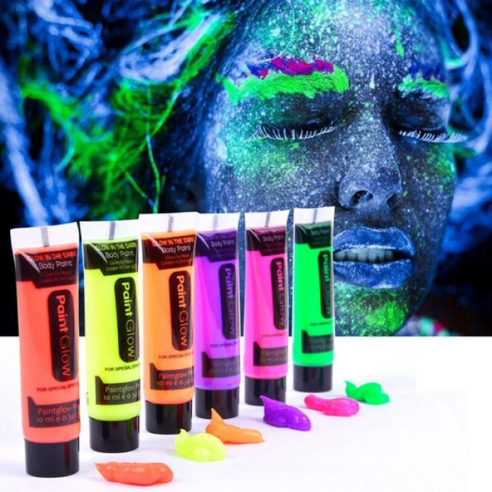 VipMarketim Neon Glow Fosforlu Krem Boya - 12 Adet