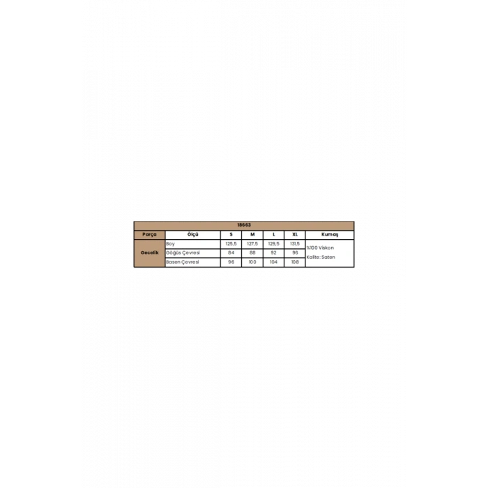 VipMarketim Göğüs Ve Sırt Dekolteli Dantelli Ve Yırtmaçlı Saten Gecelik