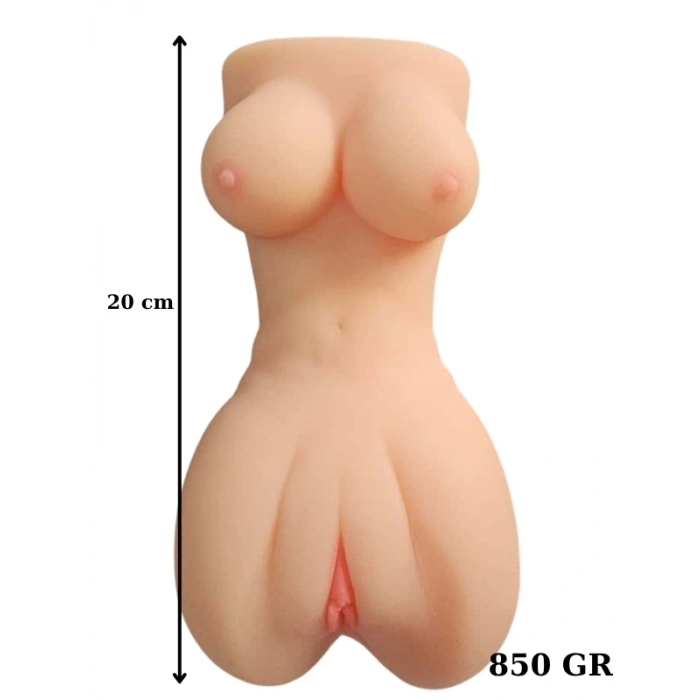 VipMarketim Göğüslü Çift Girişli Vajina Mastürbatör 850 Gr