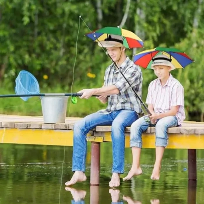 VipMarketim Gökkuşağı Kafa Şemsiyesi