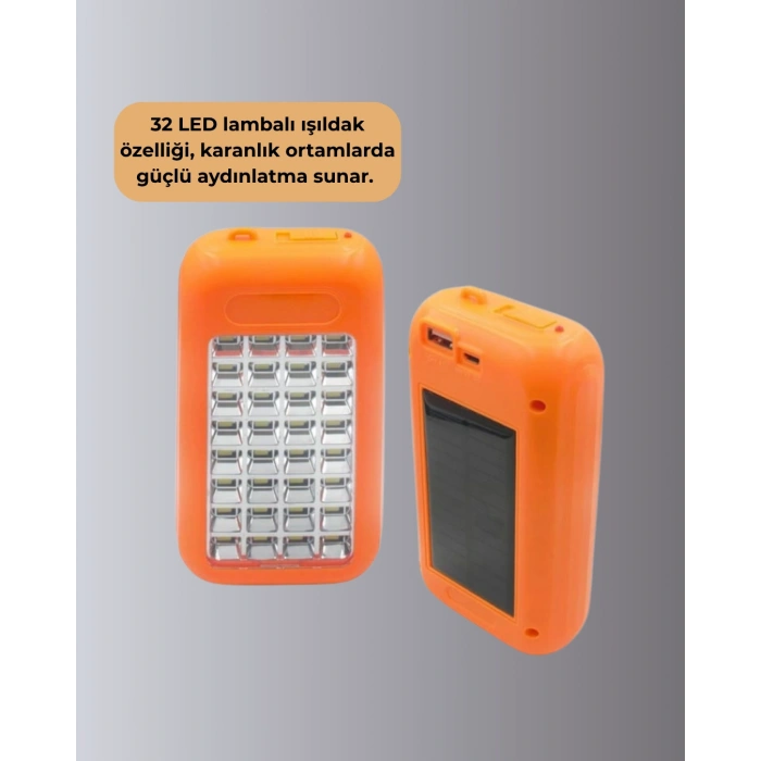 VipMarketim Gold Silver GS-875 Kamp ve Acil Durum Işıldaklı Powerbank