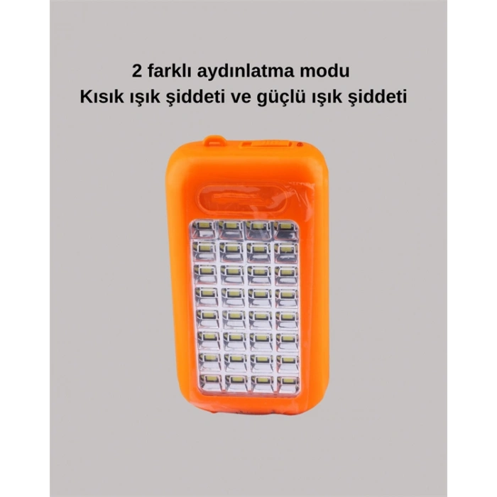 VipMarketim Gold Silver Güneş Enerjili Powerbank Işıldak – 10000 mAh Taşınabilir Suya Dayanıklı 32 LED