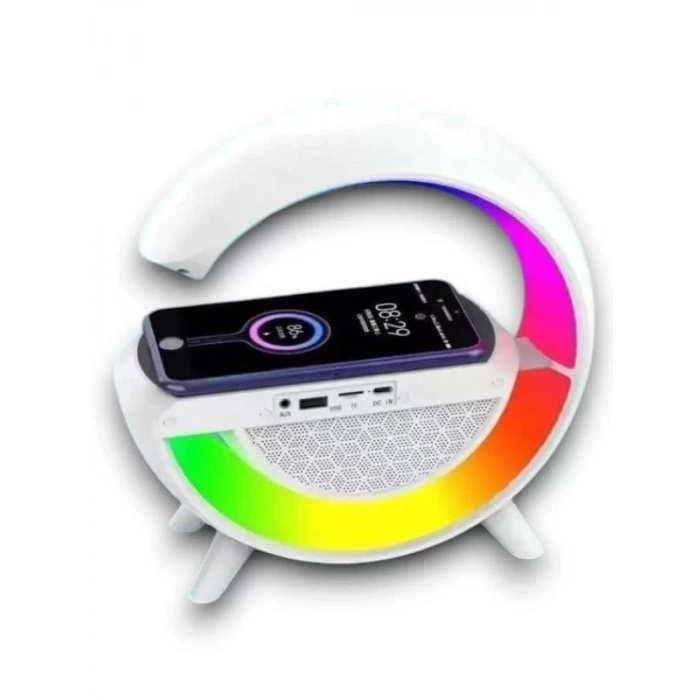 VipMarketim Google Dijital Kablosuz Şarj Özellikli Bluetooth Hoparlör Gece Lambası