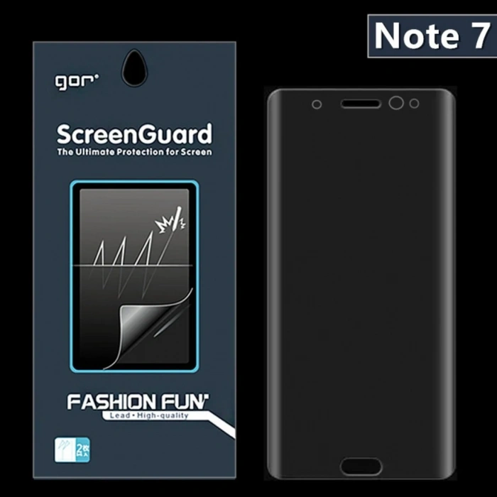 VipMarketim Gor Galaxy Note 7 Fan 3D Kavisli Darbe Emici Full Ekran Koruyucu 2 Adet Set-(5775)