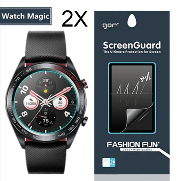 VipMarketim Gor Huawei Watch Magic 2 Darbe Emici Ekran Koruyucu 2 Adet Set-(5775)