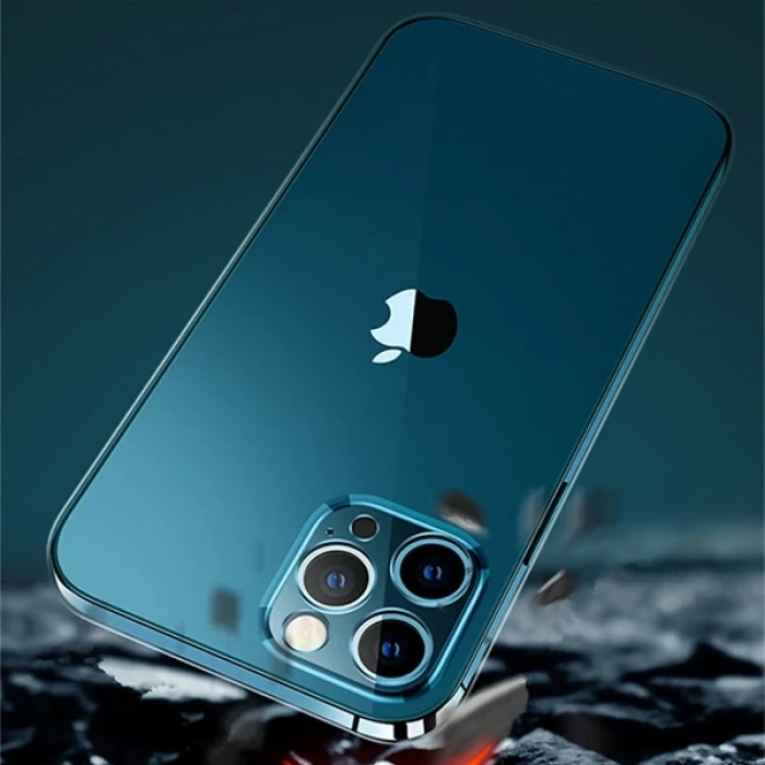 VipMarketim GOR İPhone 12 Mini 5.4 inch Kılıf Kamera Korumalı Şeffaf Silikon Kılıf-(5775)