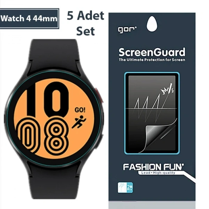 VipMarketim Gor Sm Galaxy Watch 4 44mm Darbe Emici Ekran Koruyucu 5 Adet Set-(5775)