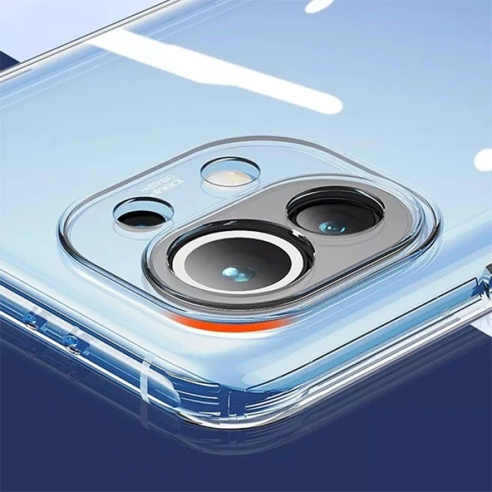 VipMarketim GOR Xiaomi Mi 11 Kılıf Kamera Korumalı Şeffaf Silikon Kılıf-(5775)