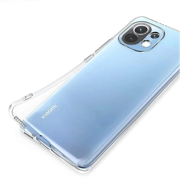 VipMarketim GOR Xiaomi Mi 11 Kılıf Kamera Korumalı Şeffaf Silikon Kılıf-(5775)