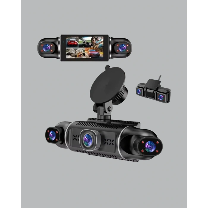 VipMarketim GPS’li 4 Kameralı Araç İç Dış Kayıt Sistemi 1080P WiFi Destekli