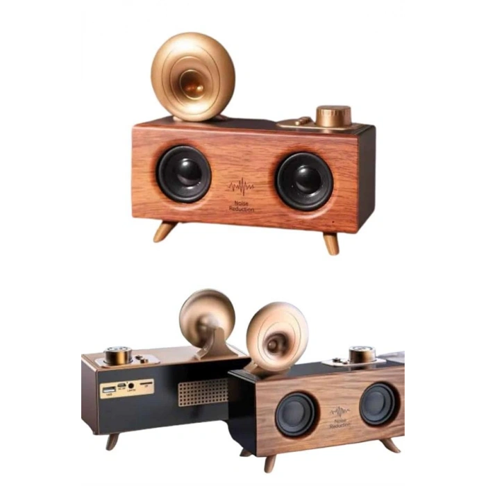 VipMarketim Gramafon Nostaljik Radyo Yüksek Ses Kalitesi USB TF Kart Aux