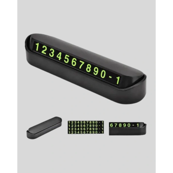 VipMarketim Gri Alüminyum Araç İçi Telefon Numaratörü – Dayanıklı Modern ve Net Görünürlük Sağlayan Tasarım