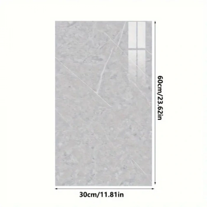 VipMarketim Gri Mermer Desenli Alüminyum Duvar Sticker