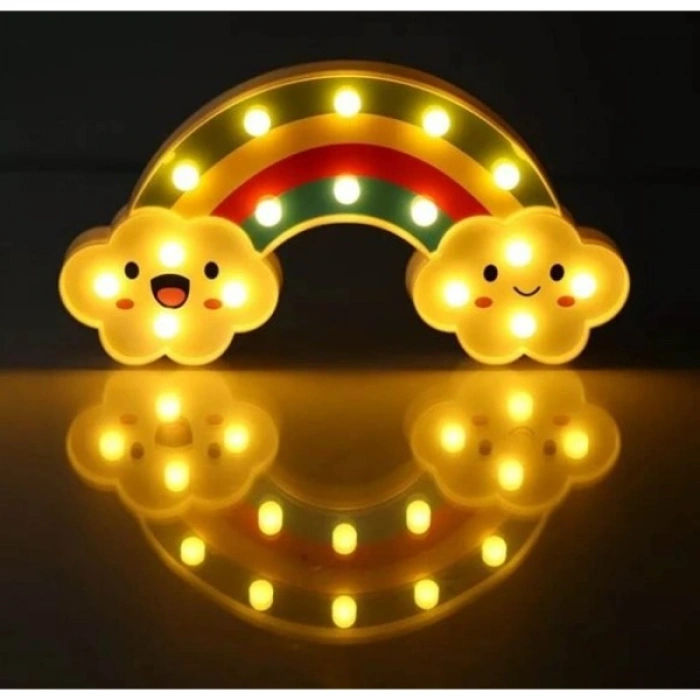 VipMarketim Gülen Bulutlu Gökkuşağı LED Gece Lambası
