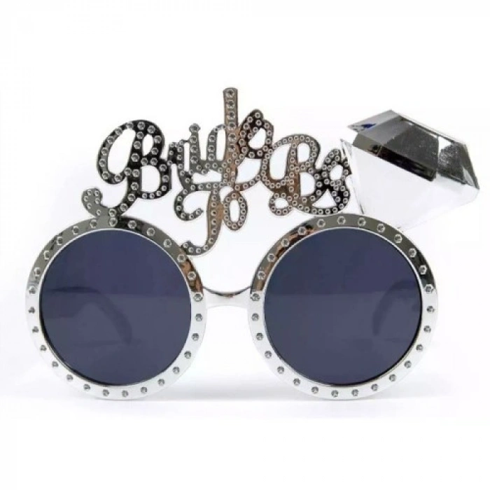 VipMarketim Gümüş Renk Bride To Be Yazılı Gelin Gözlüğü 15x10 cm