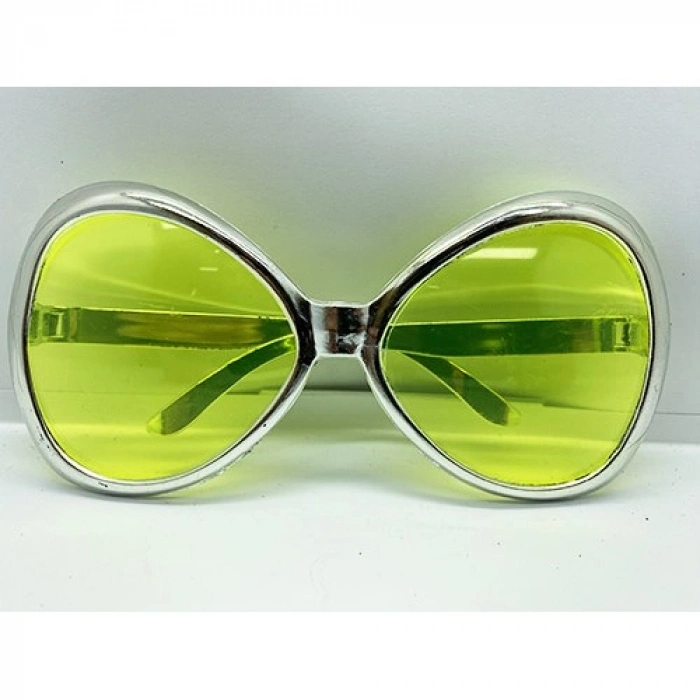 VipMarketim Gümüş Renk Yeşilçam Nostalji 80li Yıllar 90lı Yıllar Parti Gözlüğü 7x16 cm