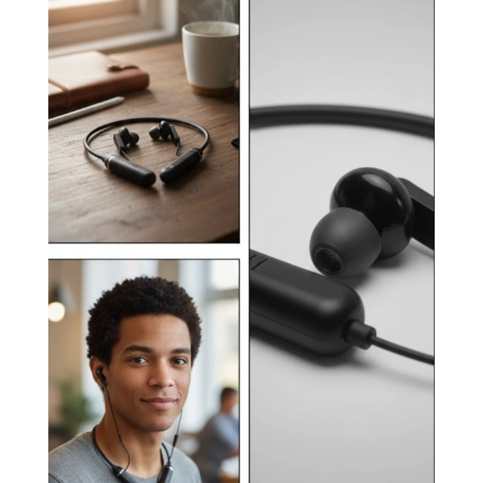 VipMarketim Gün Boyu Konfor Sağlayan Manyetik Kulak İçi Kablosuz Kulaklık