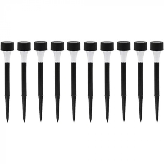 VipMarketim Güneş Enerjili Bahçe Lambası Plastik Saplama 10lu Set