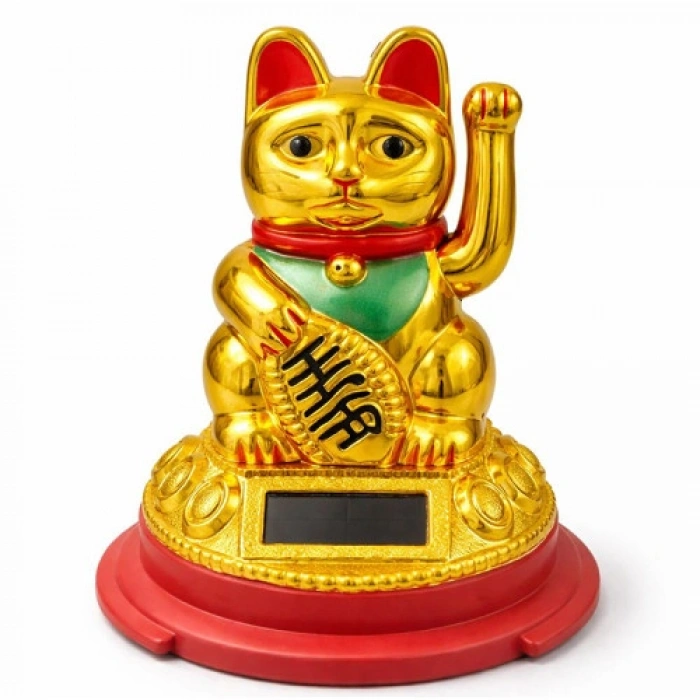 VipMarketim Güneş Enerjili Pati Salayan Şans Kedisi ( Maneki Neko )