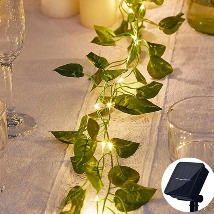 VipMarketim Güneş Enerjili Sarmaşık Led Dekor 5 Metre