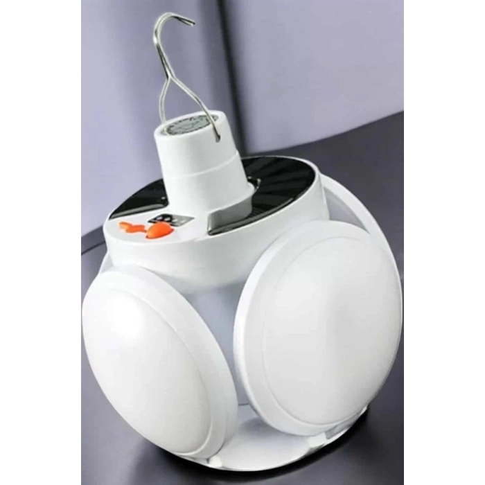 VipMarketim Güneş Enerjili Solar Aydınlatma Kamp Çadır Lambası Şarjlı Ampül Led Şarjlı El Feneri Işıldak