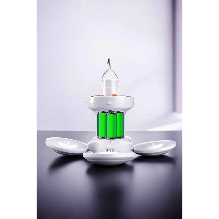 VipMarketim Güneş Enerjili Solar Aydınlatma Kamp Çadır Lambası Şarjlı Ampül Led Şarjlı El Feneri Işıldak