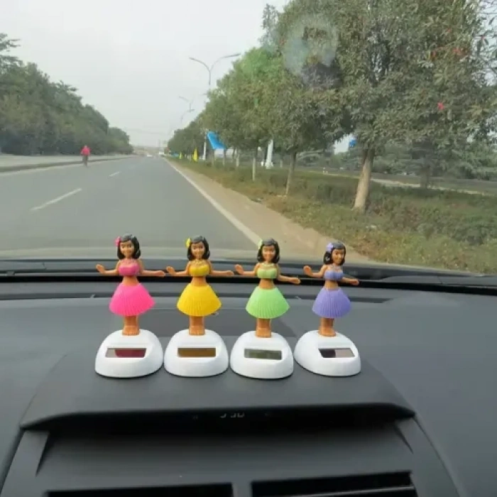 VipMarketim Güneş Enerjili Solar Dans Eden Hula Kızı Figürü