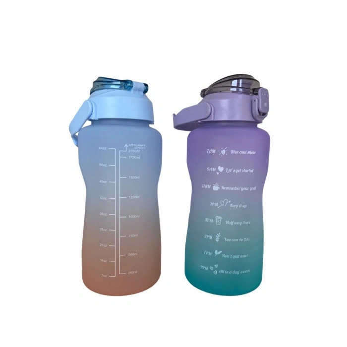 VipMarketim Günlük Motivasyon Su Matarası 2 Litre