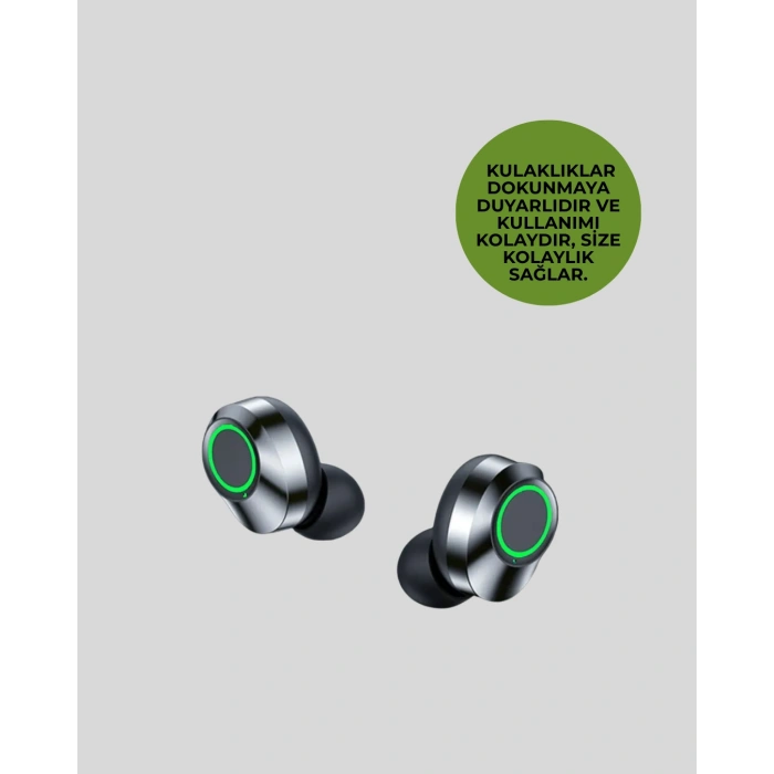 VipMarketim Gürültü Engelleyici Bluetooth Kulaklık – Akıllı Ekranlı HiFi Ses Kalitesi