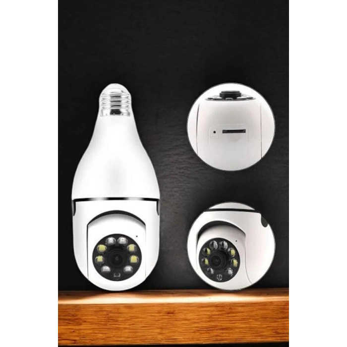 VipMarketim Güvenlik Kamerası Wifi Kamera Duylu Ev Kamerası Wifi Bağlantılı Dönebilen