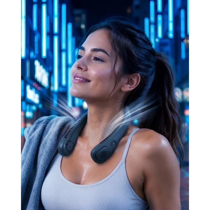 VipMarketim Hafif Ergonomik Tasarımlı Uzun Pil Ömürlü Kişisel Boyun Fanı