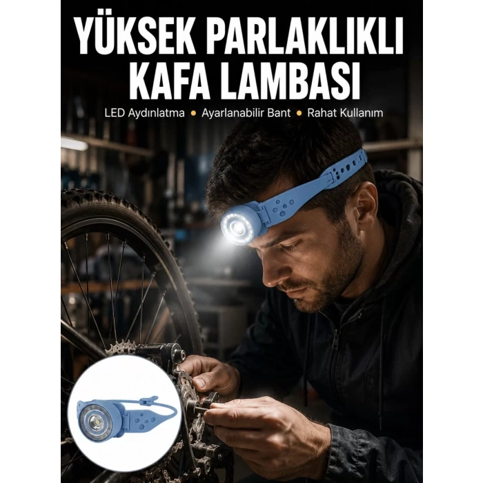 VipMarketim Hafif ve Taşınabilir Kamp Kafa Lambası Ayarlanabilir Işık Yeni Nesil