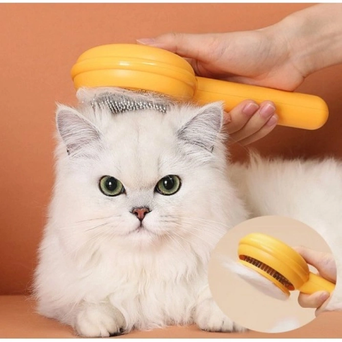 VipMarketim Hamburger Şekilli Otomatik Temizlenen Evcil Hayvan Tarağı