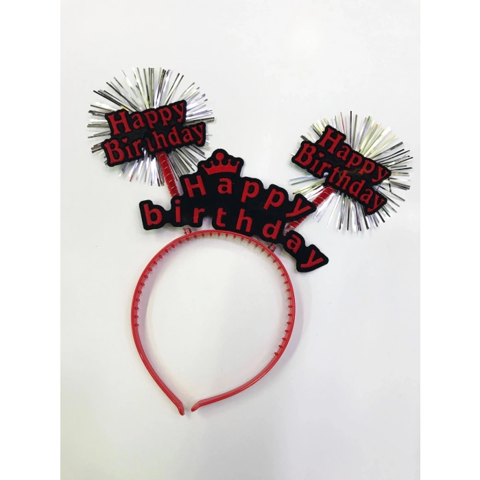 VipMarketim Happy Birthday Neon Renk Doğum Günü Tacı 12 Adet