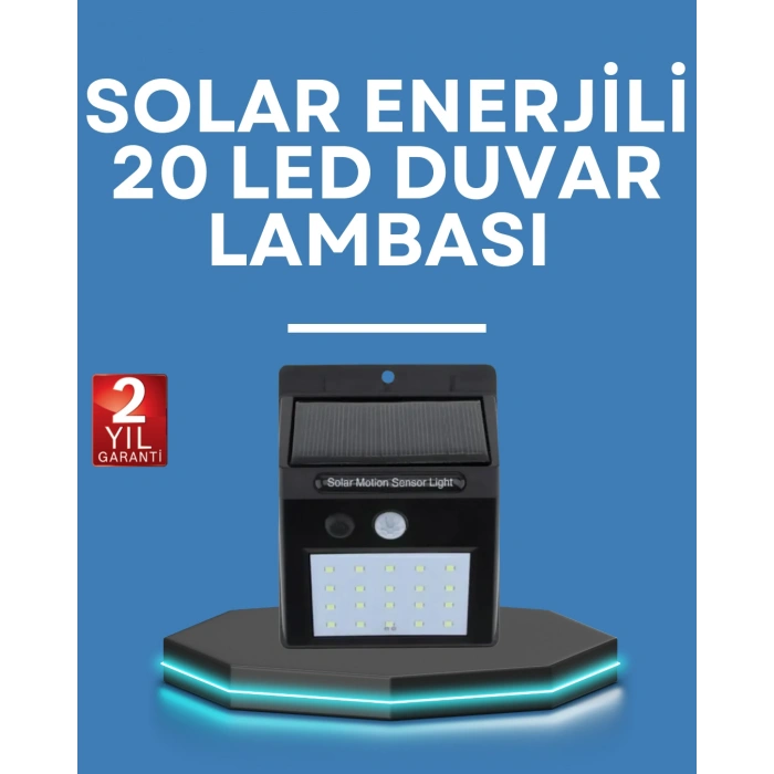 VipMarketim Hareket Algılamalı Solar LED Güvenlik Lambası