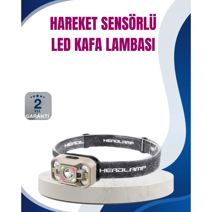 VipMarketim Hareket Sensörlü LED Far 45 Derece Ayarlı Şarj Edilebilir