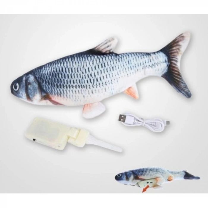 VipMarketim Hareketli Balık Kedi Oyuncağı Şarjlı