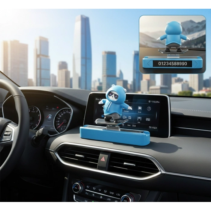 VipMarketim Hareketli Kaykay Figürlü Araç Numaratörü