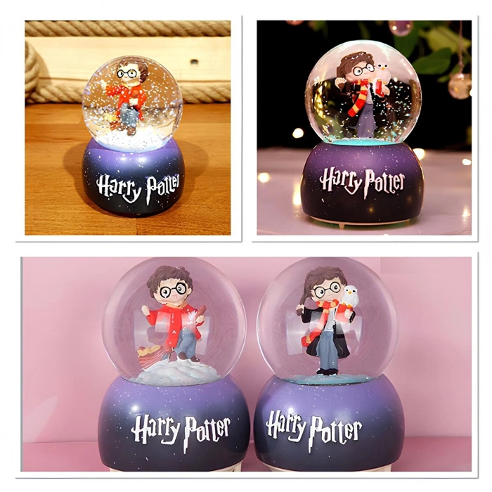 VipMarketim Harry Potter Üflemeli Işıklı Müzikli Kar Küresi Orta Boy