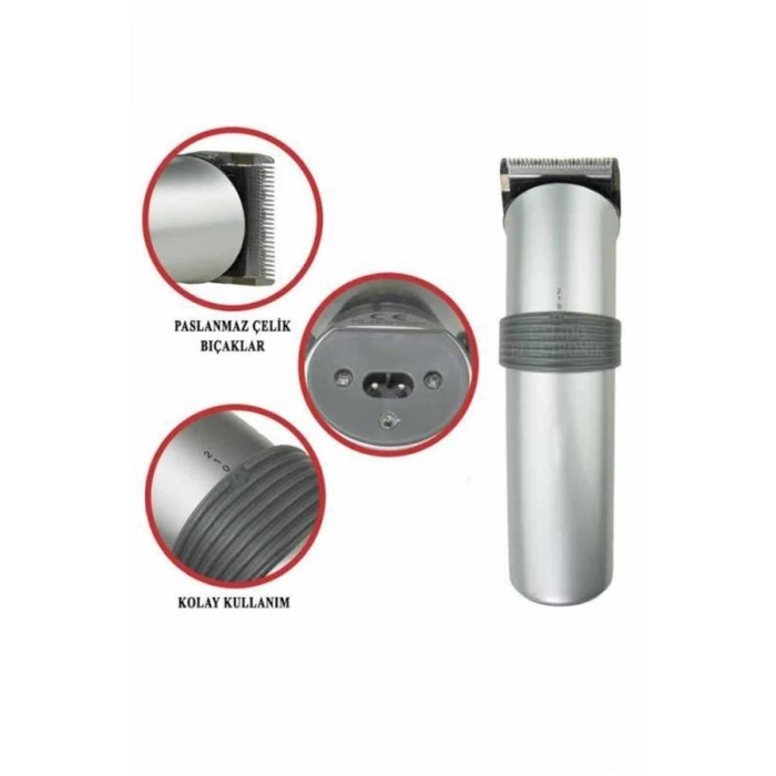 VipMarketim Hassas Ciltlere Özel Saç Sakal ve Vücut Kuaför Tipi Şarjlı Tıraş Makinesi