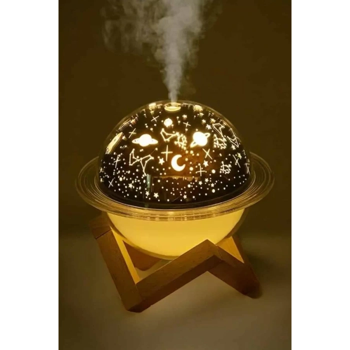 VipMarketim Hava Nemlendirici Masa ve Gece Lambası USB Projeksiyon Aromaterapi