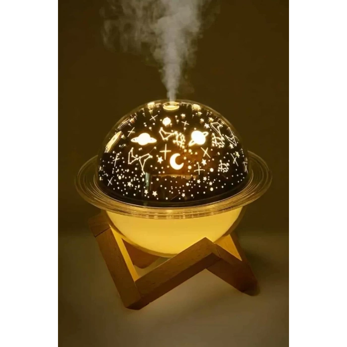 VipMarketim Hava Nemlendirici Masa ve Gece Lambası USB Projeksiyon Aromaterapi