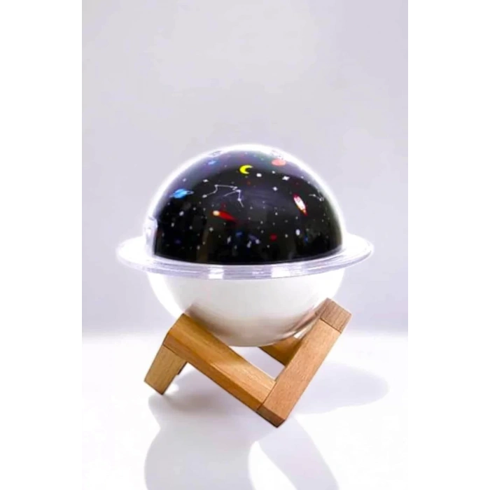 VipMarketim Hava Nemlendirici Masa ve Gece Lambası USB Projeksiyon Aromaterapi