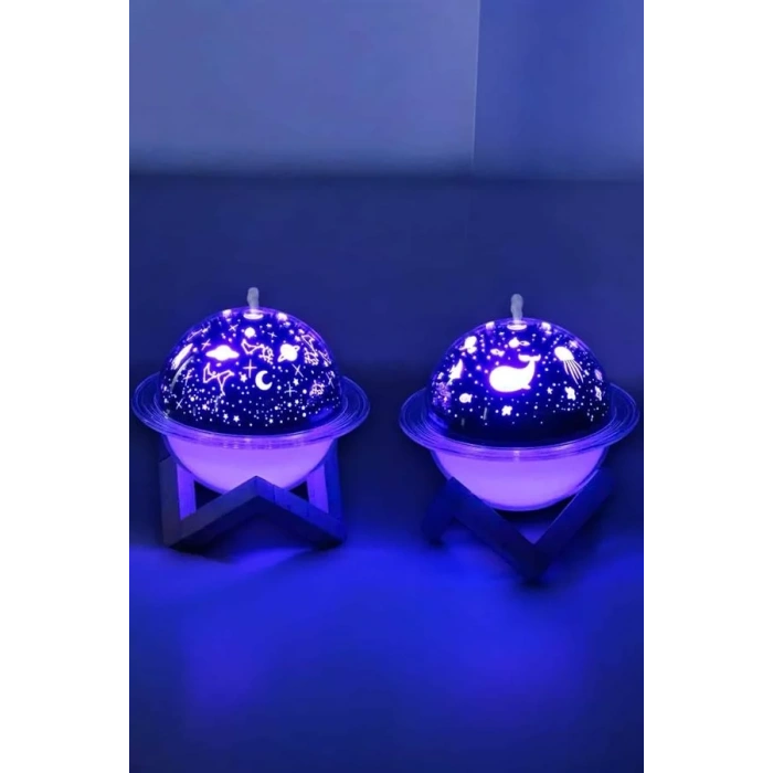 VipMarketim Hava Nemlendirici Projeksiyon Görünümlü USB Bağlantılı Aromaterapi