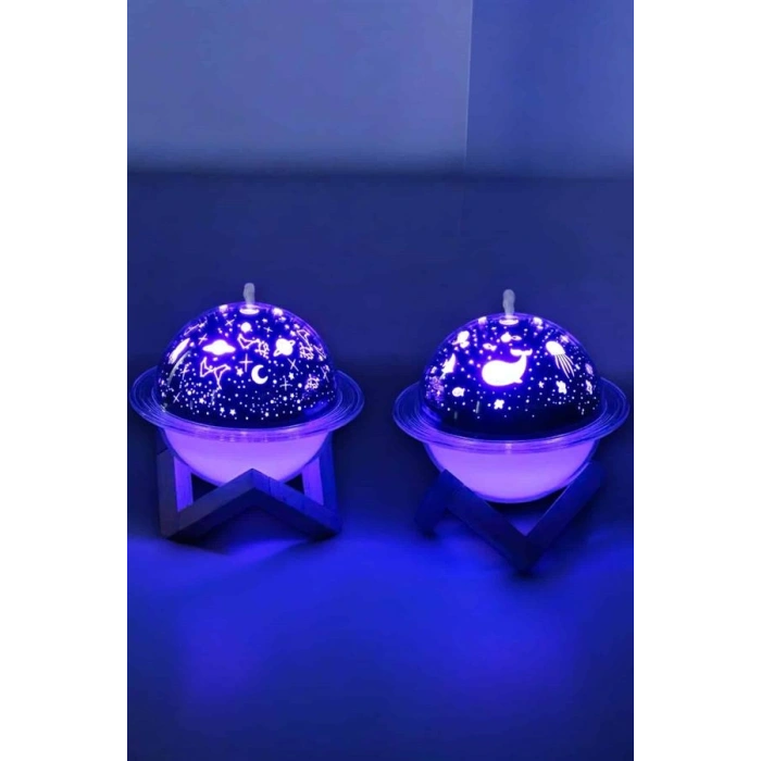 VipMarketim Hava Nemlendirici Projeksiyon Görünümlü USB Bağlantılı Aromaterapi