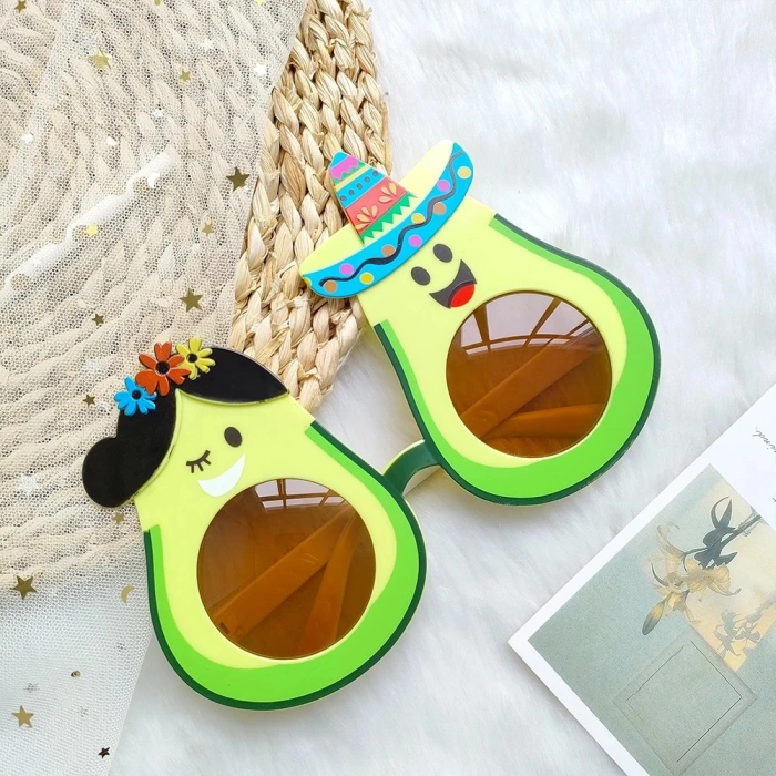 VipMarketim Hawaii Temalı Avokado Gözlük